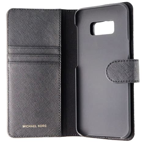 michael kors black saffiano leather phone case galaxy|Original Michael Kors Saffiano Folio Case for Samsung Galaxy .